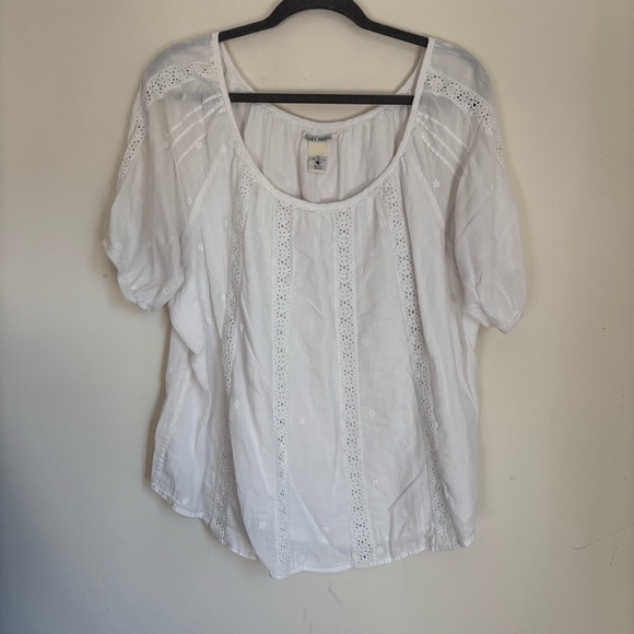 Lucky Brand Tops - Lucky Brand White Eyelet Blouse